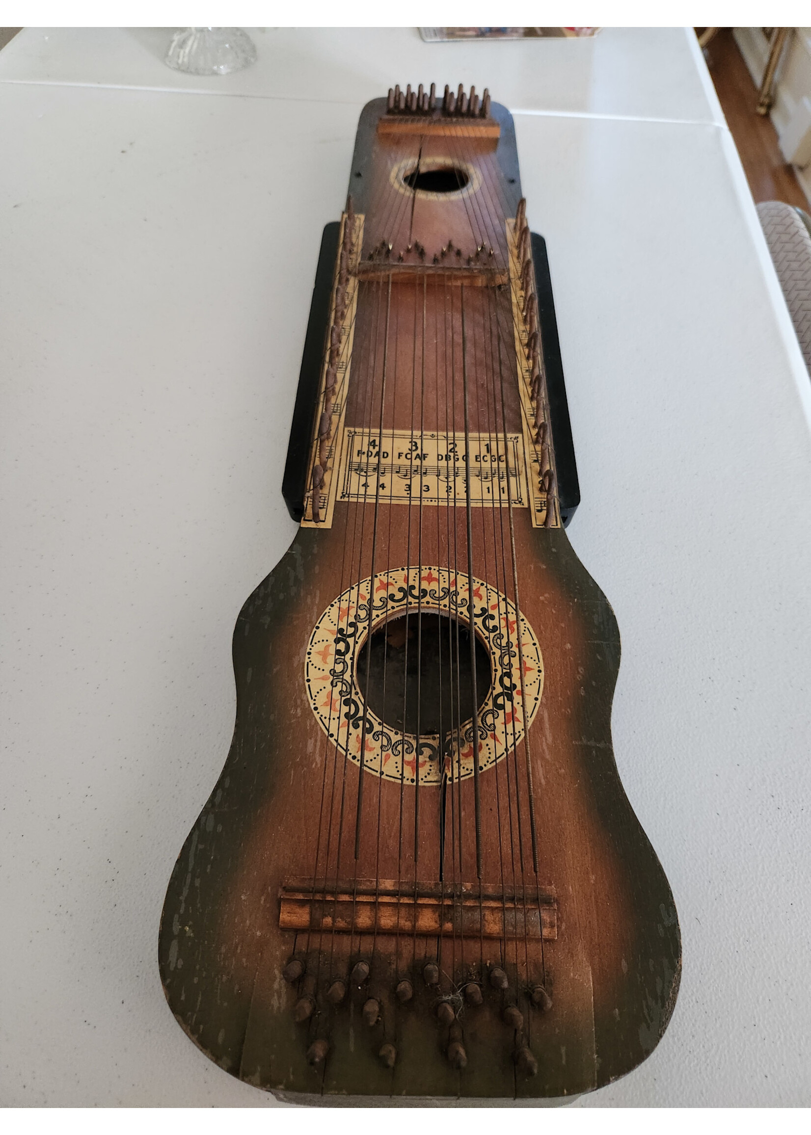 Antique Ukelin Wood Folk String Instrument - 1920s - Manufacturer's Advertising 27.5x7.5