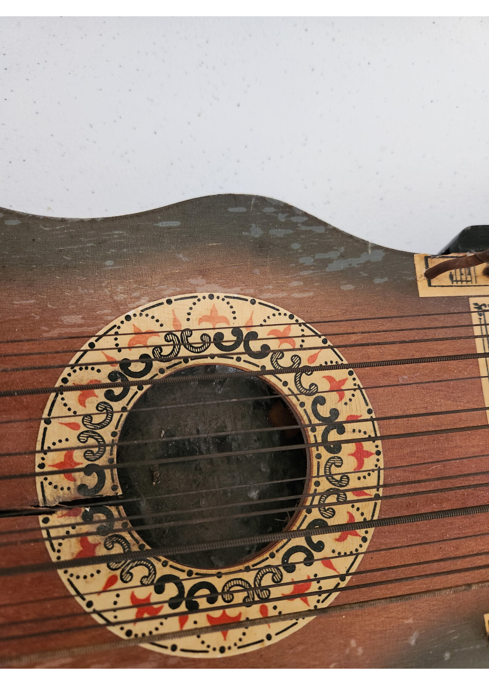 Antique Ukelin Wood Folk String Instrument - 1920s - Manufacturer's Advertising 27.5x7.5