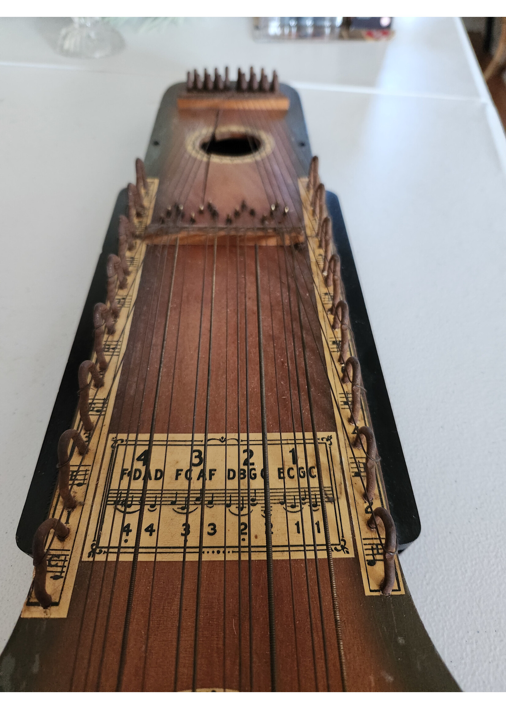 Antique Ukelin Wood Folk String Instrument - 1920s - Manufacturer's Advertising 27.5x7.5
