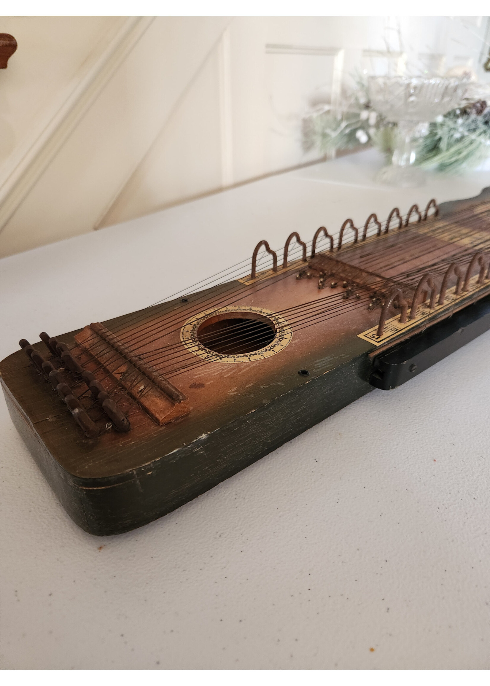 Antique Ukelin Wood Folk String Instrument - 1920s - Manufacturer's Advertising 27.5x7.5