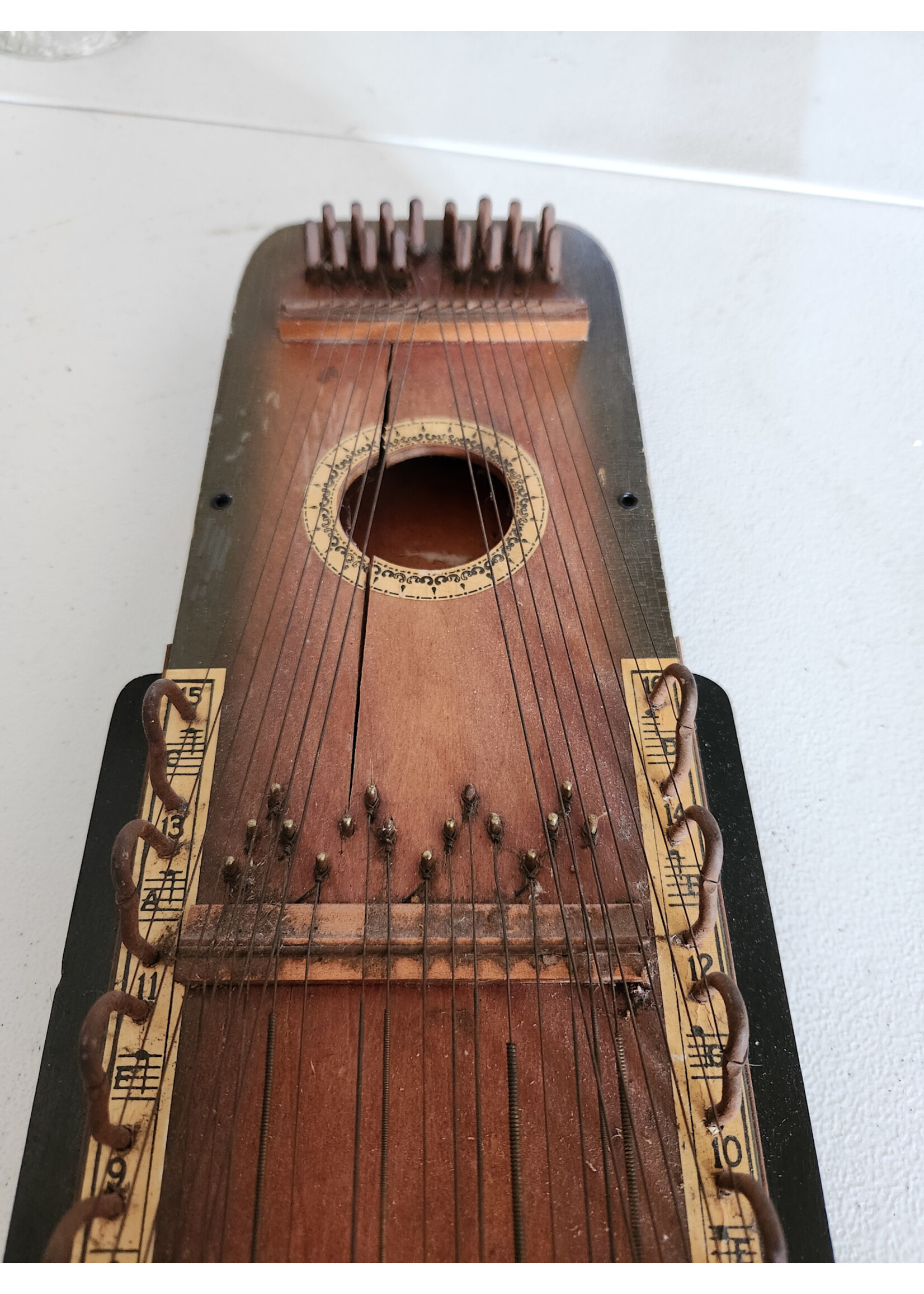 Antique Ukelin Wood Folk String Instrument - 1920s - Manufacturer's Advertising 27.5x7.5