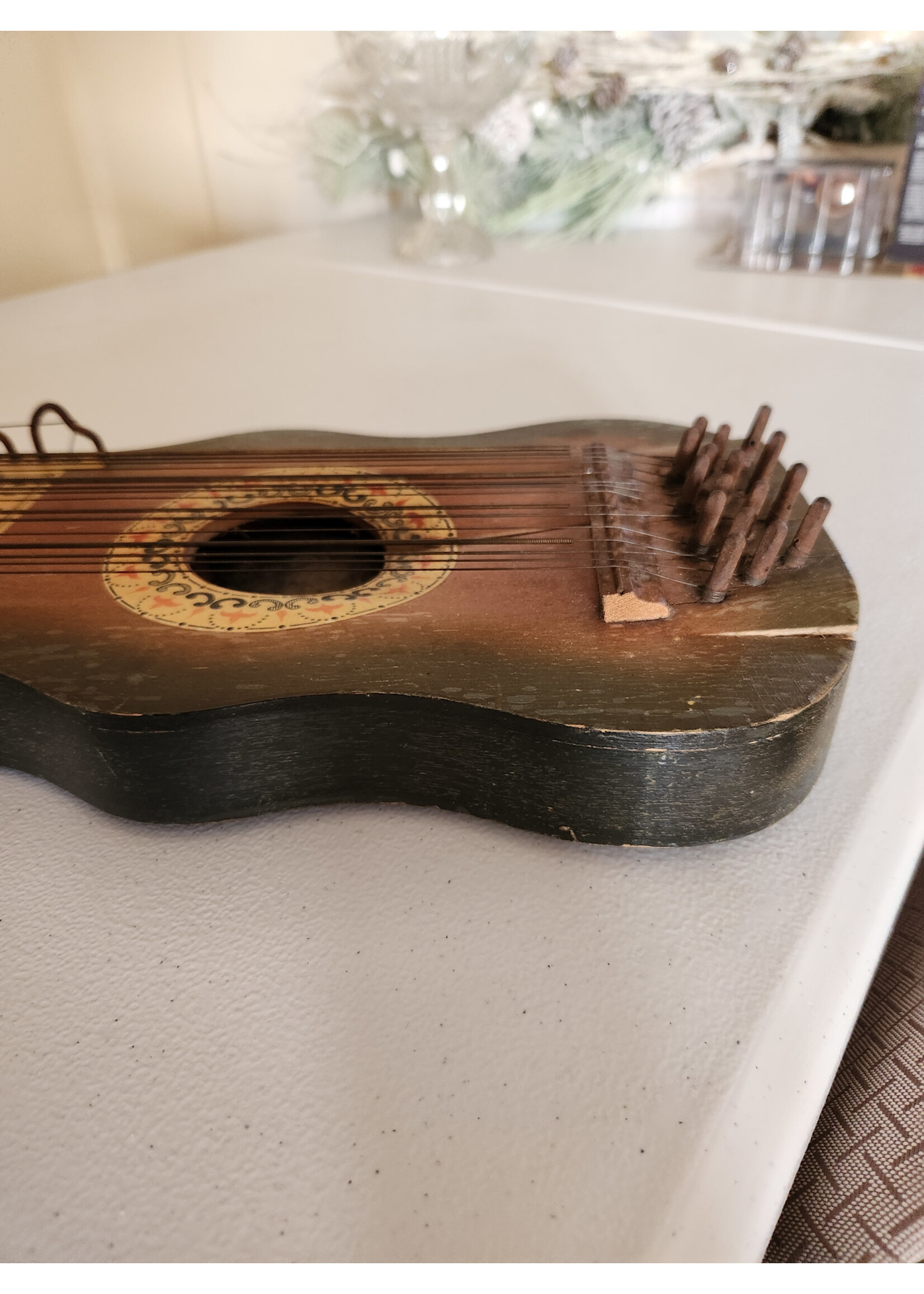 Antique Ukelin Wood Folk String Instrument - 1920s - Manufacturer's Advertising 27.5x7.5
