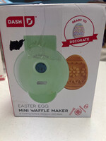 Open box- Dash Easter Egg Mini Waffle Maker 4” cooking surface 350w