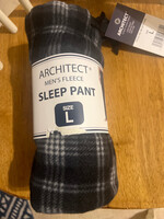 Architect Men’s Fleece Sleep Pant black flannel L