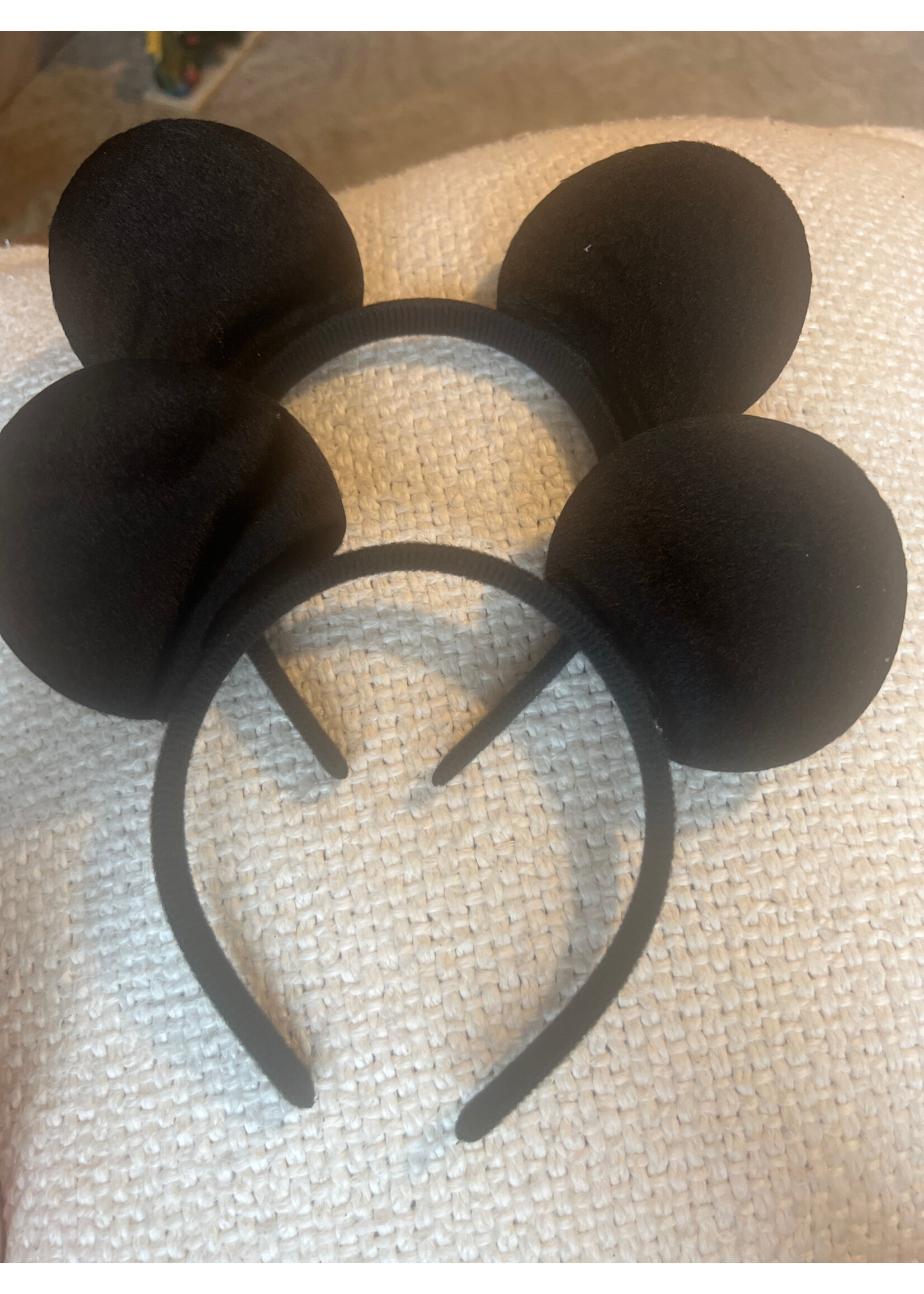 Set of Two black Mickey Mouse ears headbands