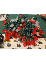 No packaging- Approximately 100ct 50’ C7 red and white Christmas lights LED