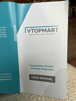 Open box- VTopmart expandable drawer dividers organizer 8 pk