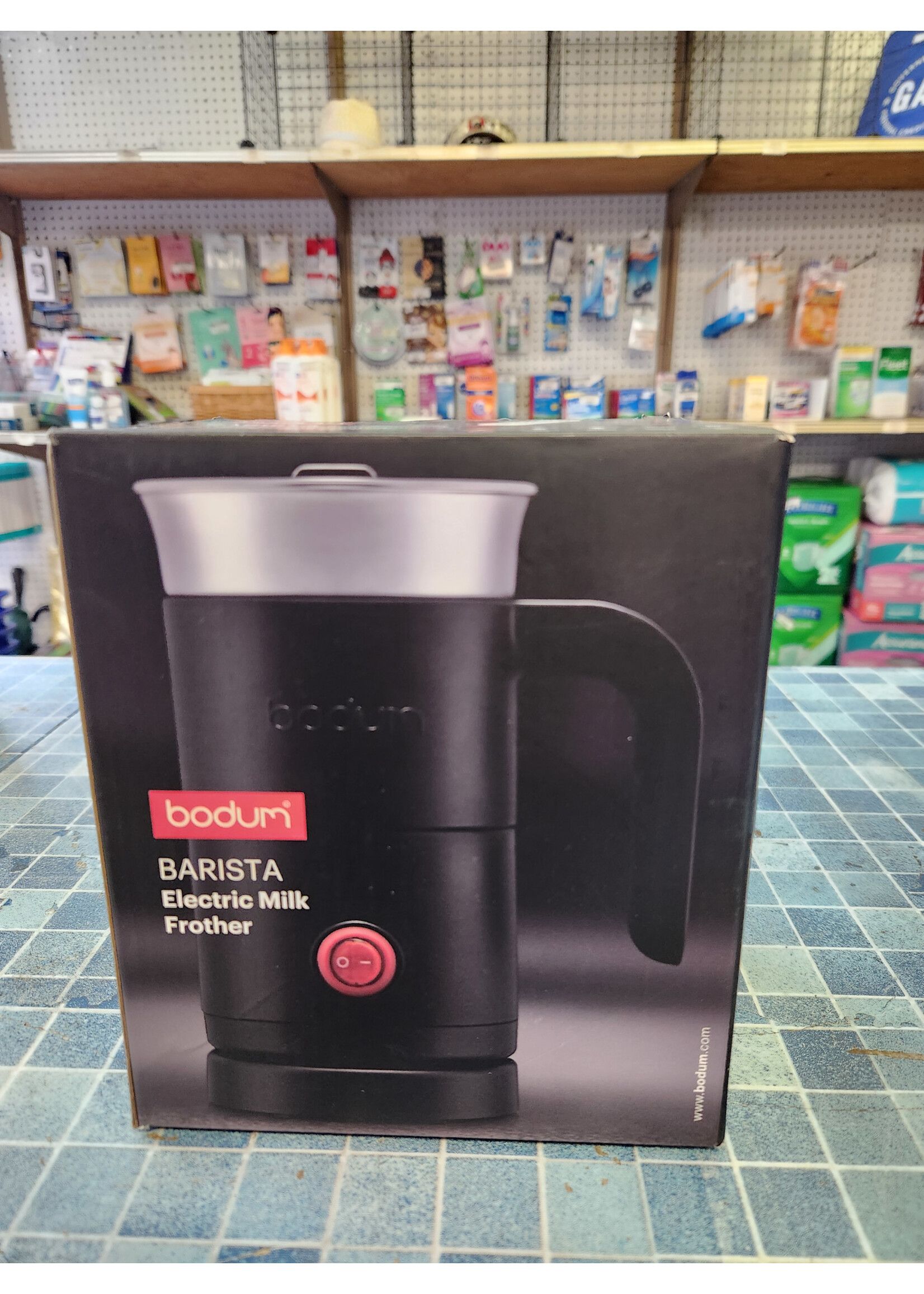 Bodum Milk Frother with handle Black: Electric Coffee & Milk Steamer, 500W, Stainless Steel