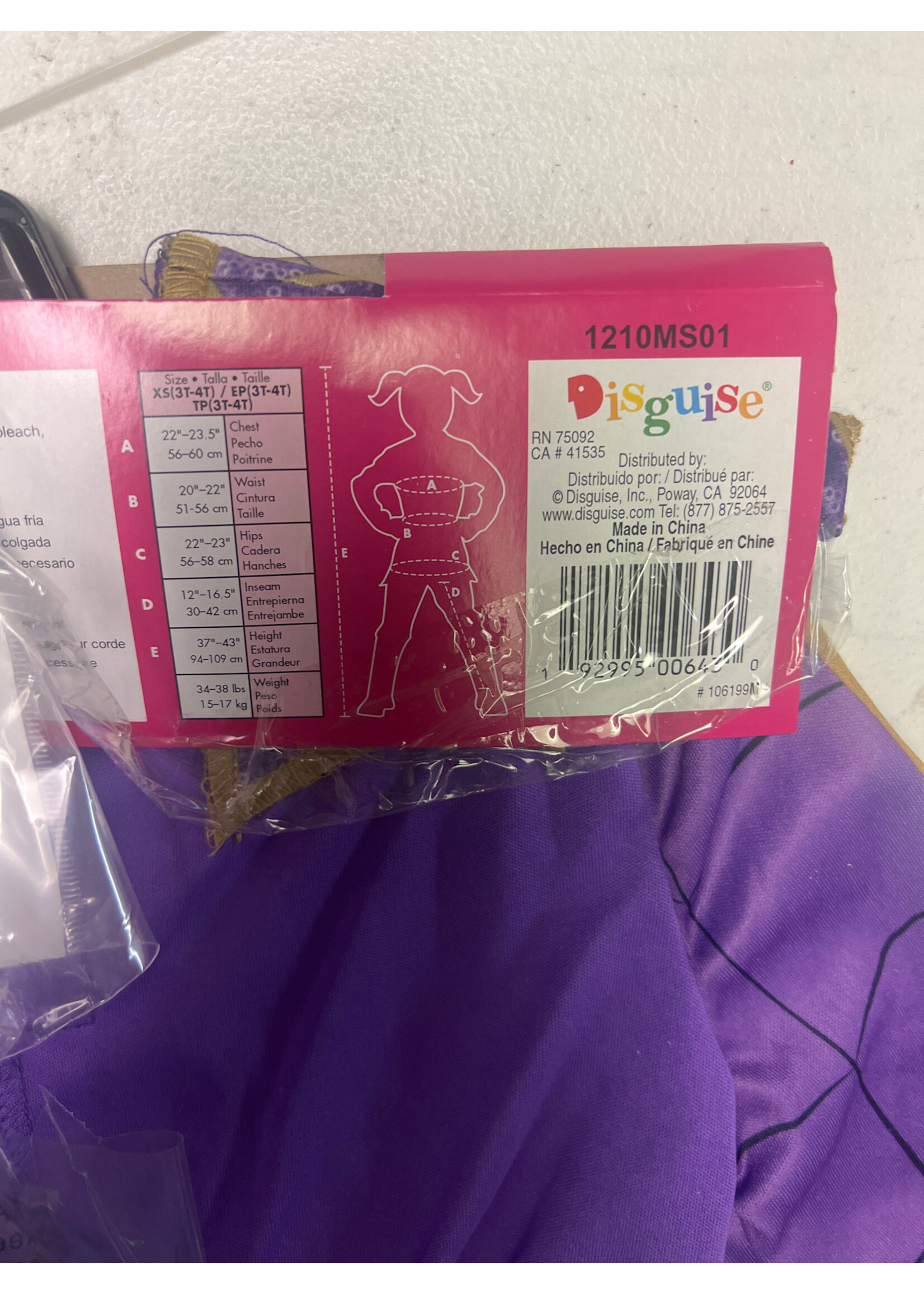 Vampirina Child Costume XS 3T-4T