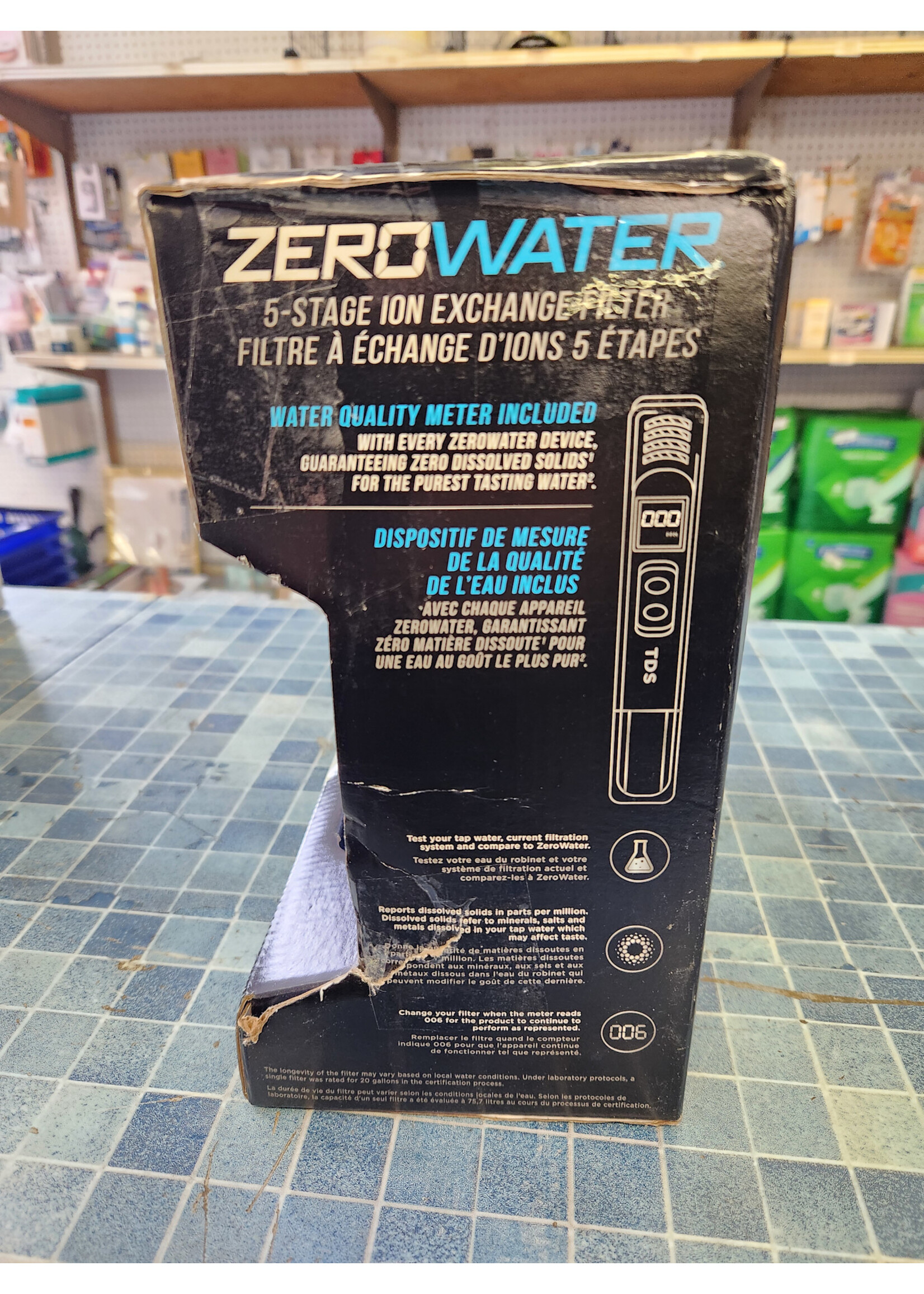 *Used/Missing Filter/Meter ZeroWater 7 Cup Pitcher with Ready-Pour + Free Water Quality Meter