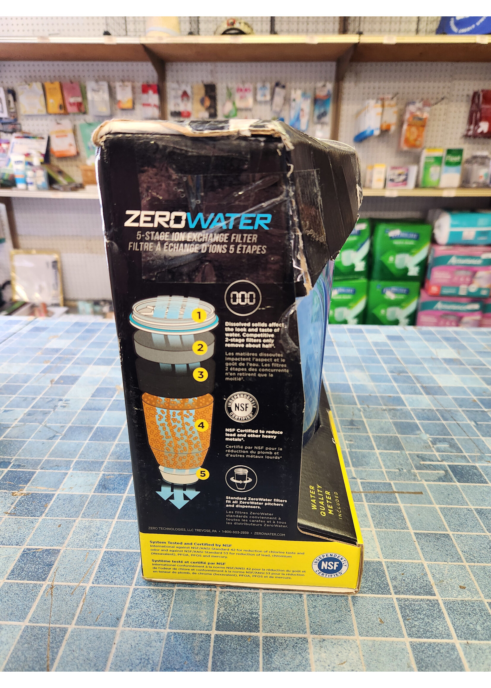 *Used/Missing Filter/Meter ZeroWater 7 Cup Pitcher with Ready-Pour + Free Water Quality Meter