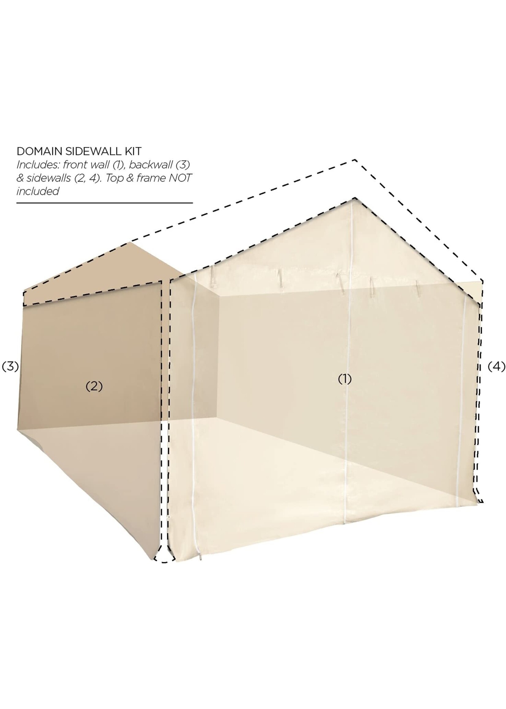Domain Caravan Canopy Full Side Wall Enclosure Set