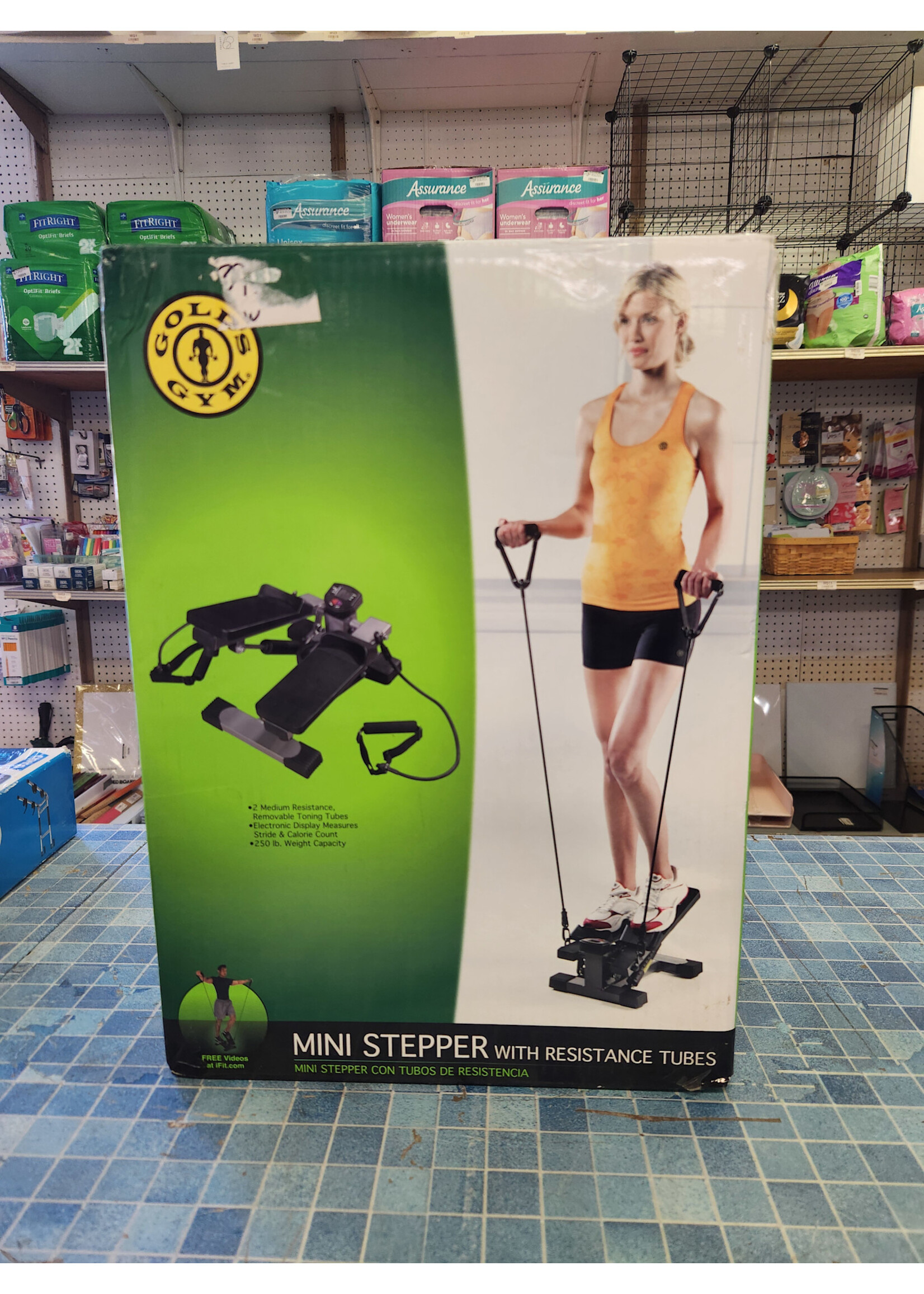 Gold's Gym Mini Stepper With Resistance Bands