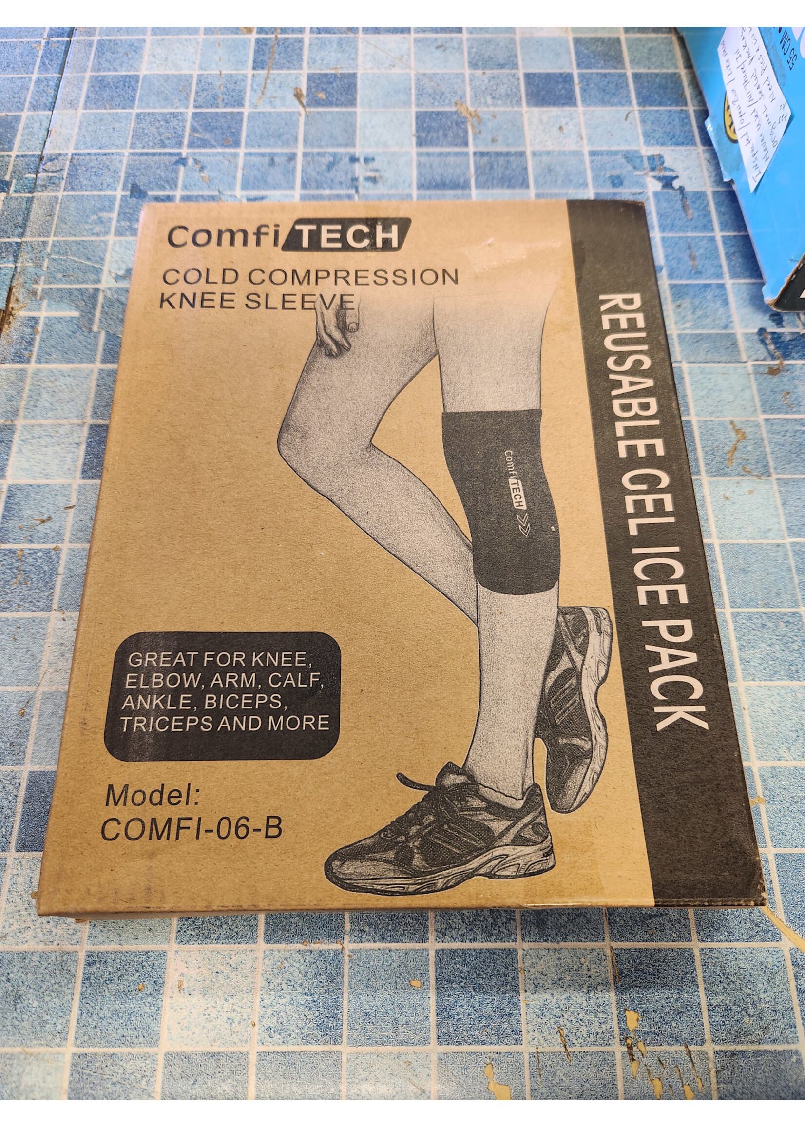 Comfitech Knee Ice Sleeve for Cooling Application, Flexible Cold Gel Pack Reusable, Medium