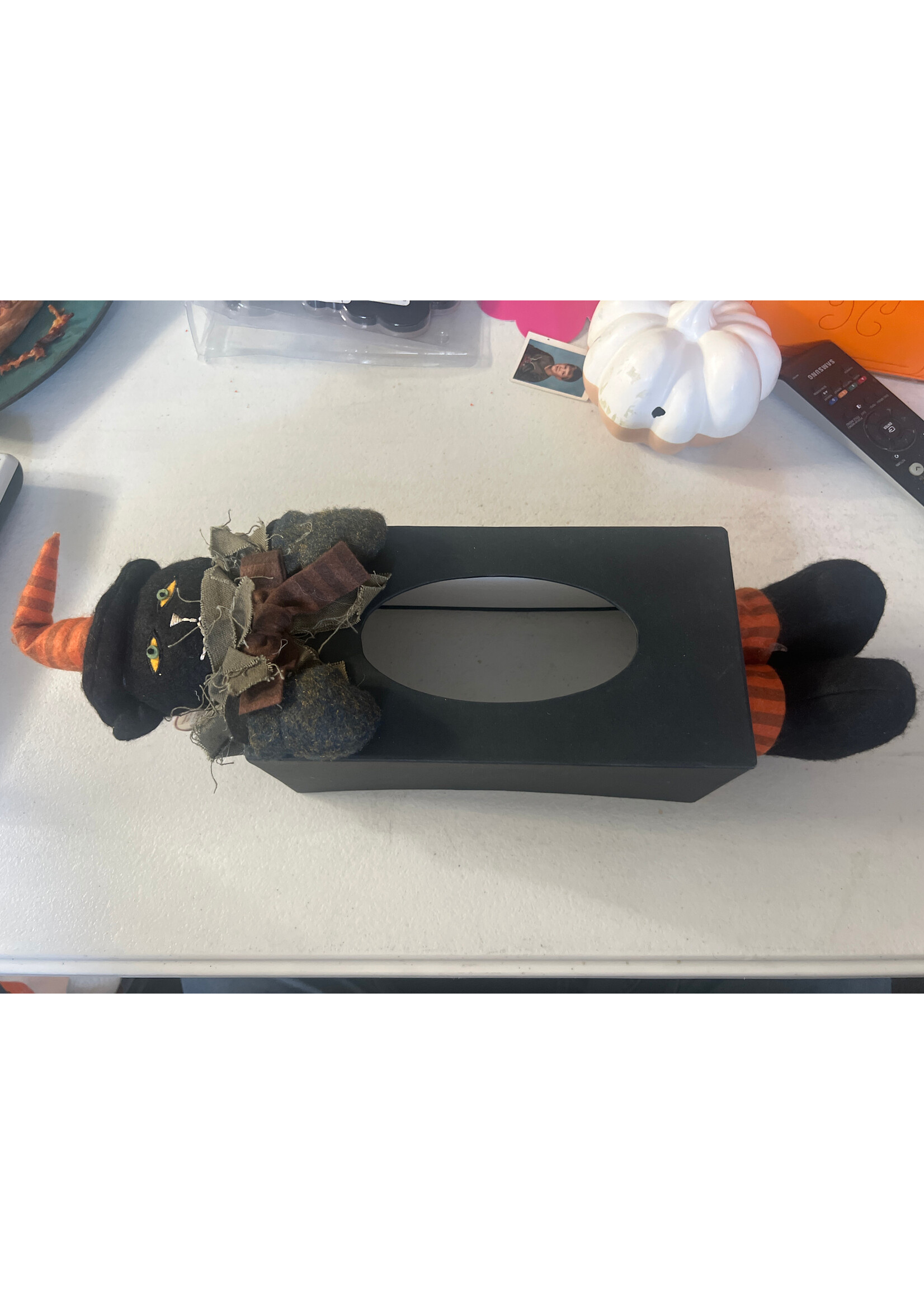 Plush Spooky Halloween Tissue Box