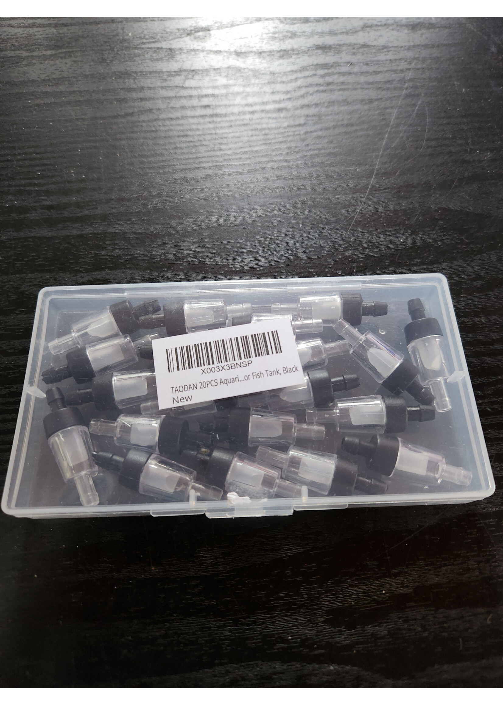20pcs Aquarium Check Valves One Way Air Pump Valves Non-Return One Way Air Valves for 3/16 inch Fish Tank Aerator