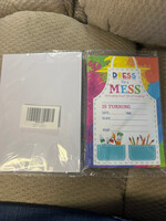 20ct Birthday Invitations- Dress For A Mess - paint party