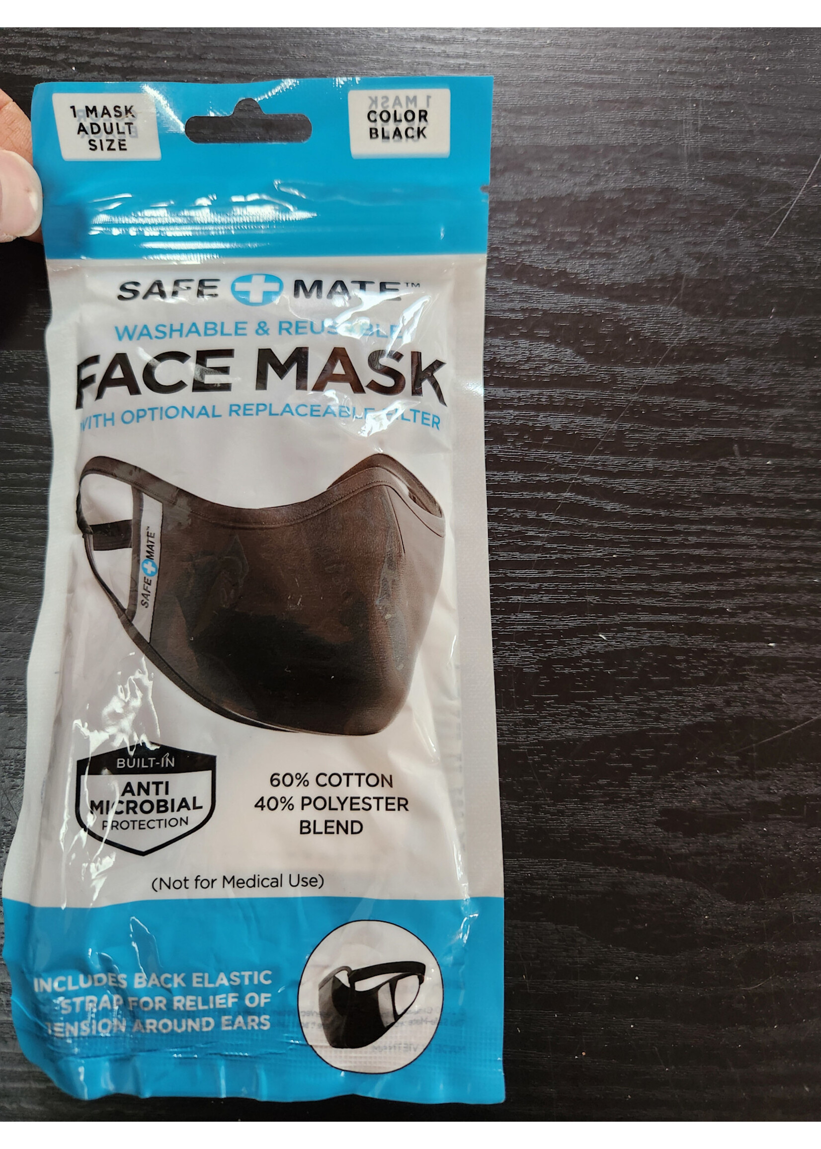 Case-Mate Safe Mate Washable Cloth Mask, Black