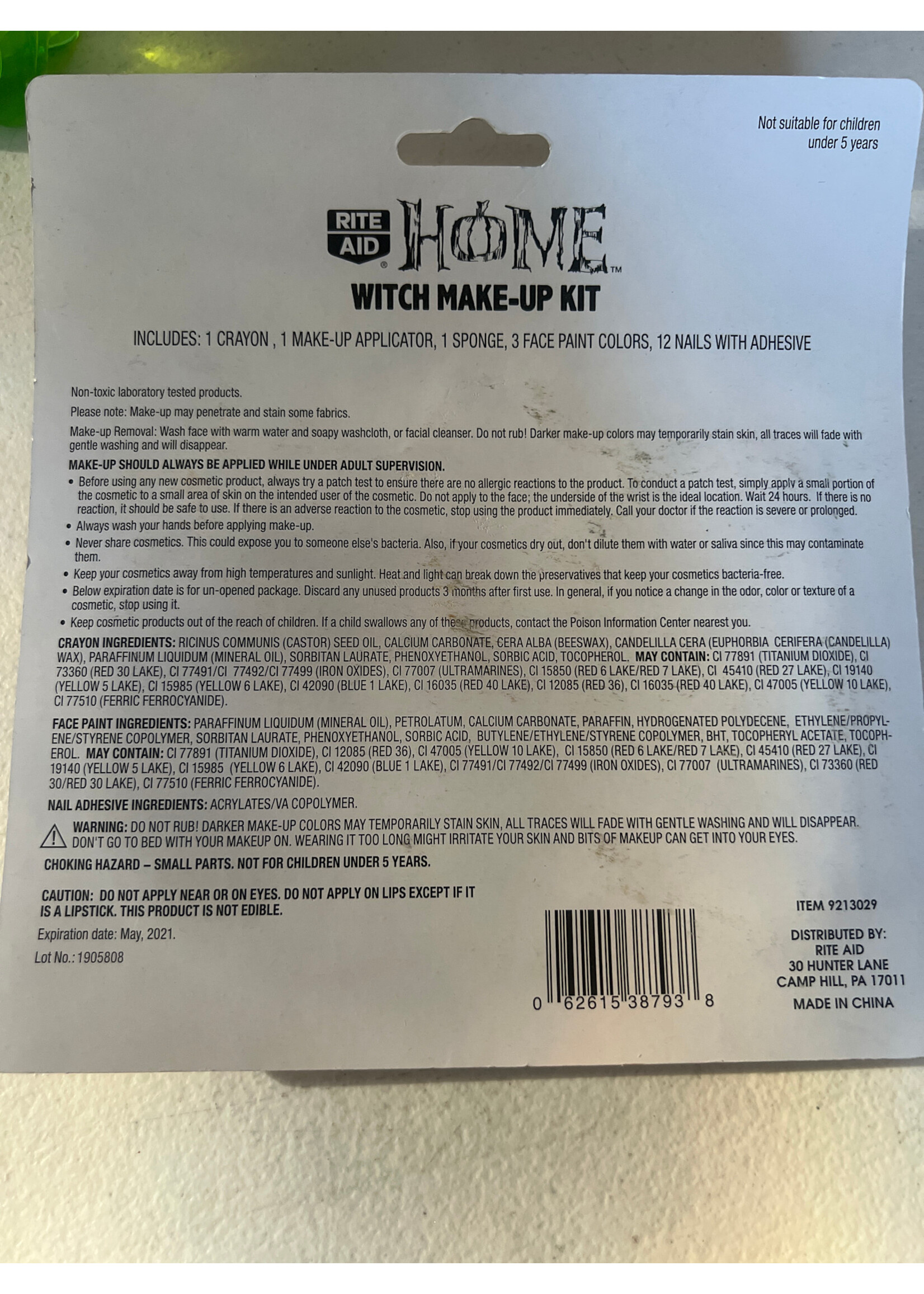 RiteAid Home Witch Makeup Kit