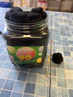 Dented container- Eppingwin 90ct solid black 1.5” pompoms
