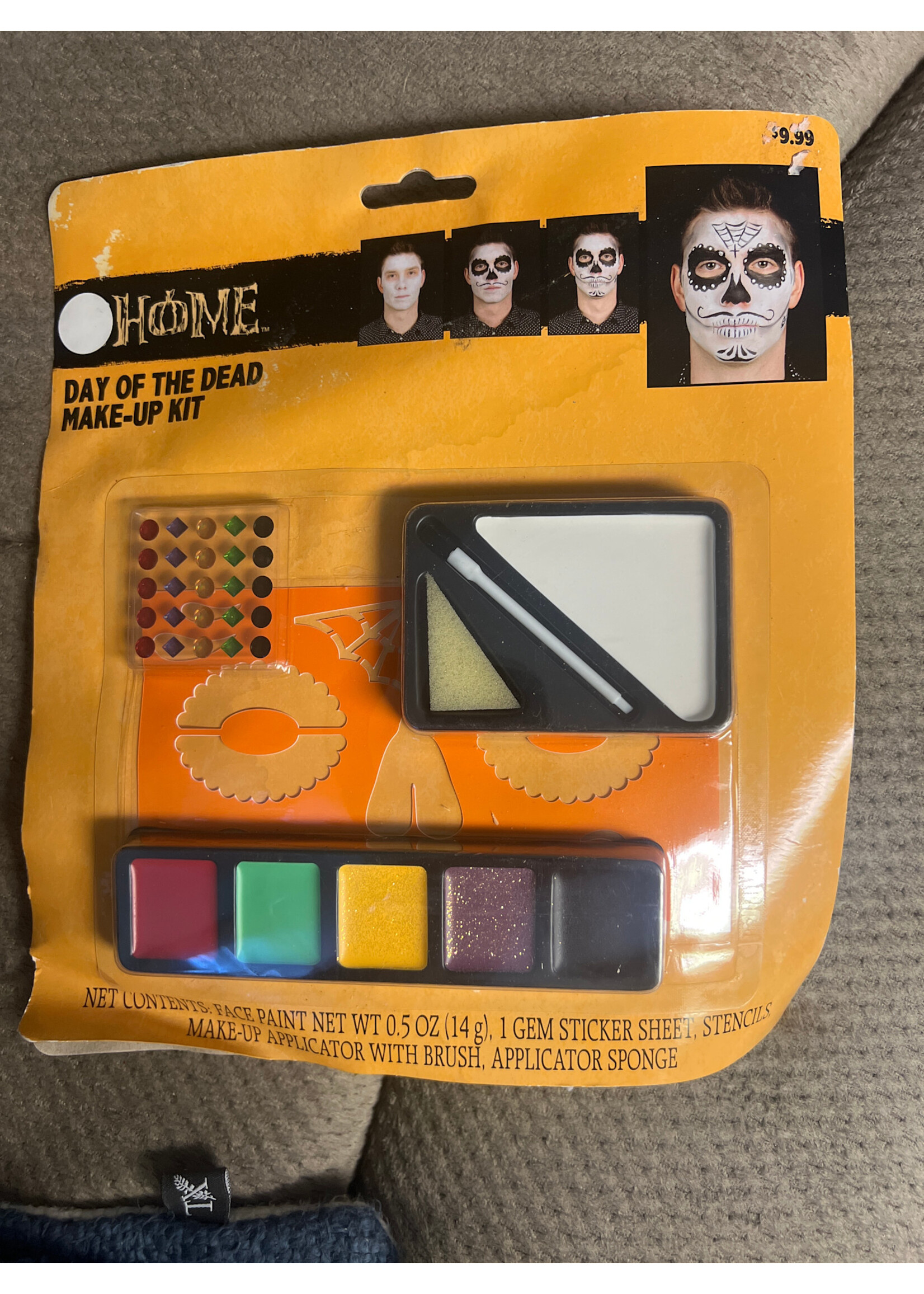 Package damage- RiteAid Home Day of the Dead Makeup Kit