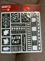Spritz Fall Stencils 1 sheet