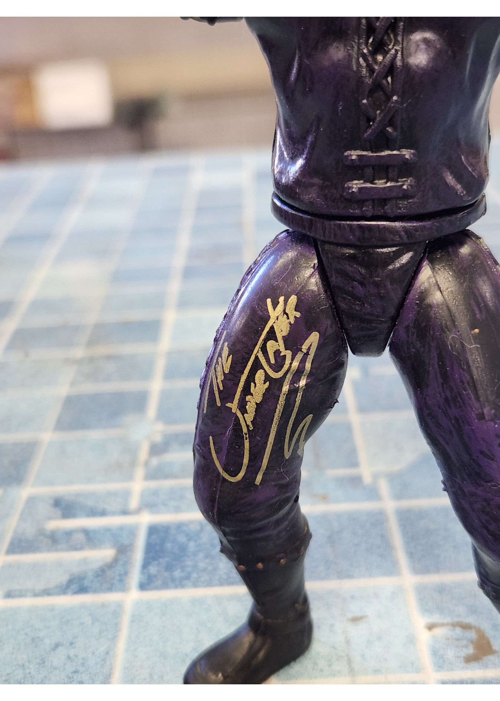 Autographed 1997 Undertaker WWE WWF Jakks Pacific Slammers Series 1 Wrestling Action Figure