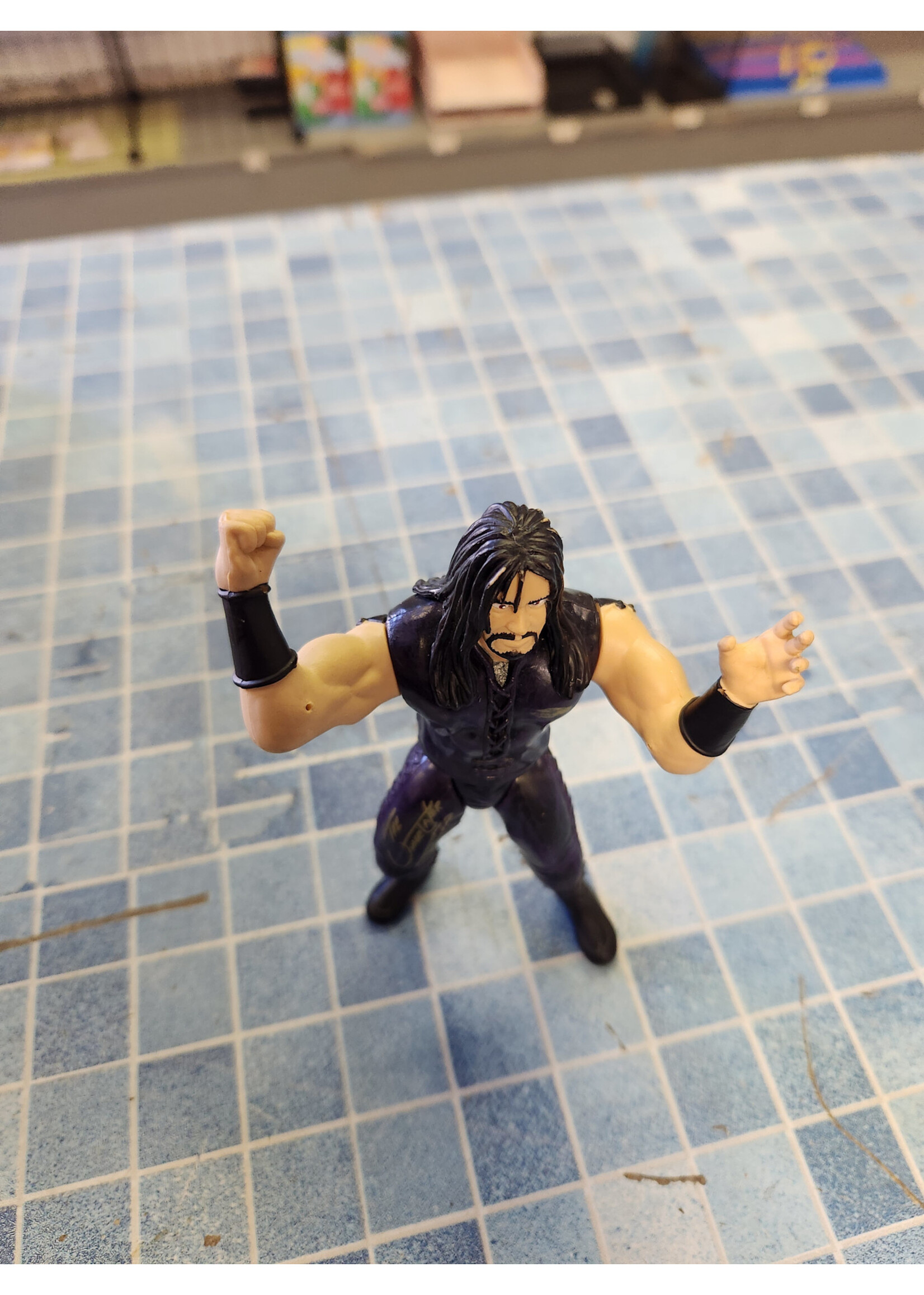 Autographed 1997 Undertaker WWE WWF Jakks Pacific Slammers Series 1 Wrestling Action Figure