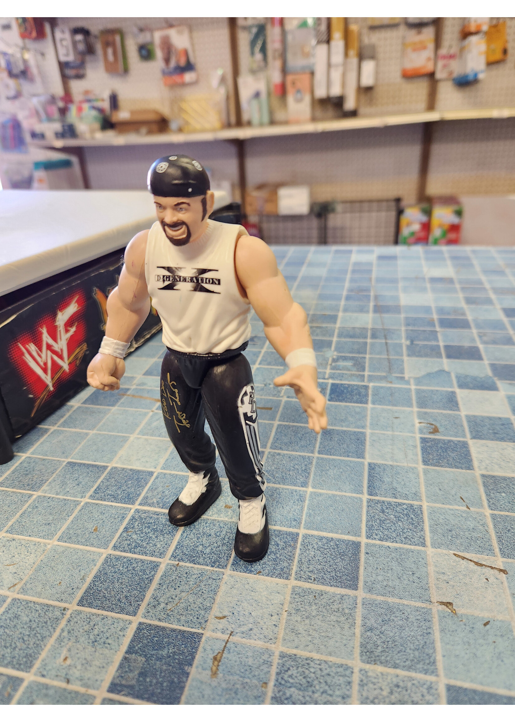 Autographed Jakks Pacific Road Dogg Jesse James Action Figure 1998 WWF Signature Series 2 DX