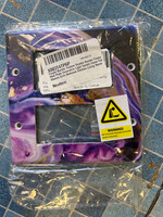 Purple Marble Texture Double Rocker Wall Plate Decorative Light Switch Cover