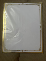 Ripped Packaging- Award Certificate Paper 8.5”x11” gold border 50 pc?