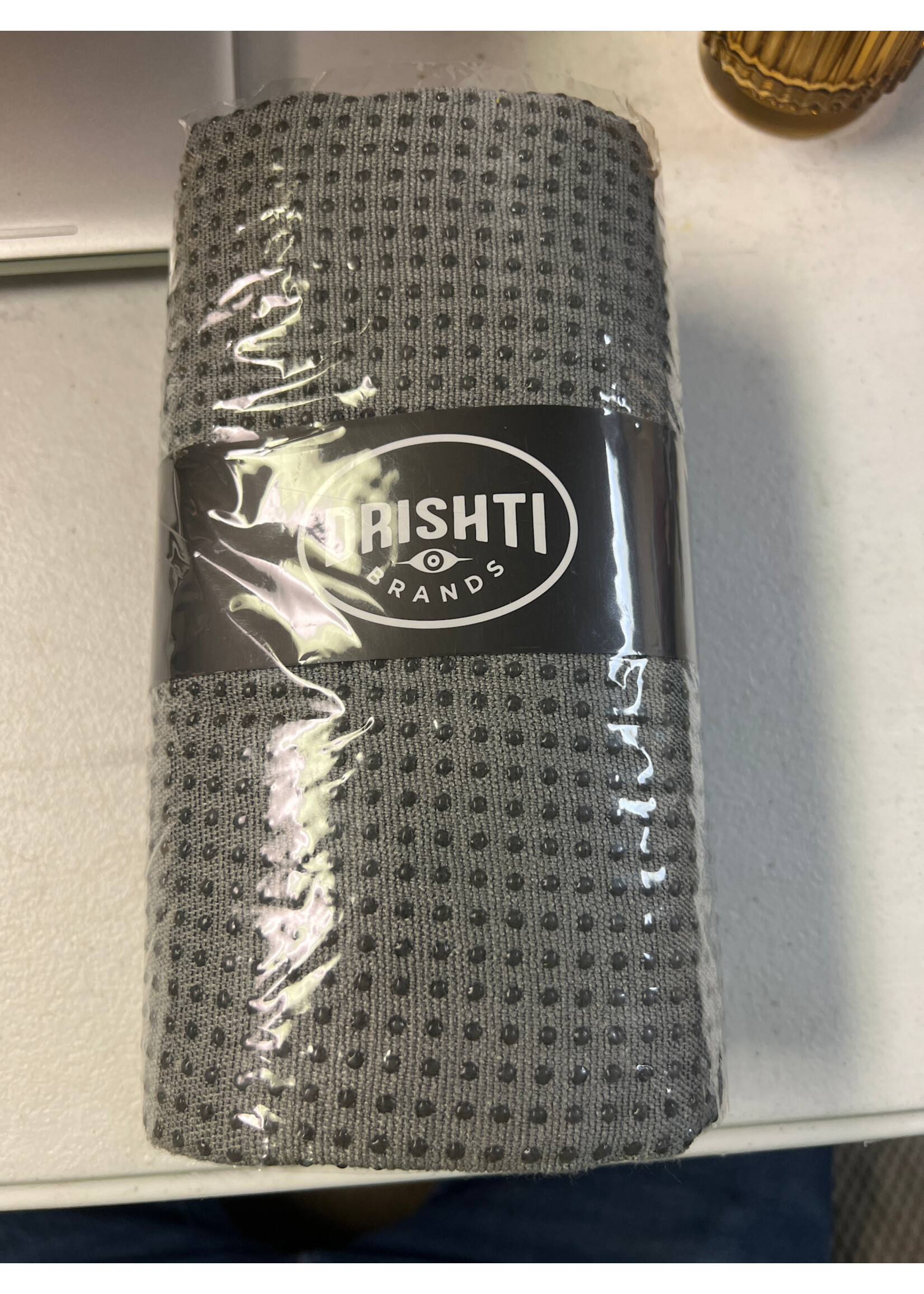 Drishti Brands yoga & Pilates towels no slip gray towel