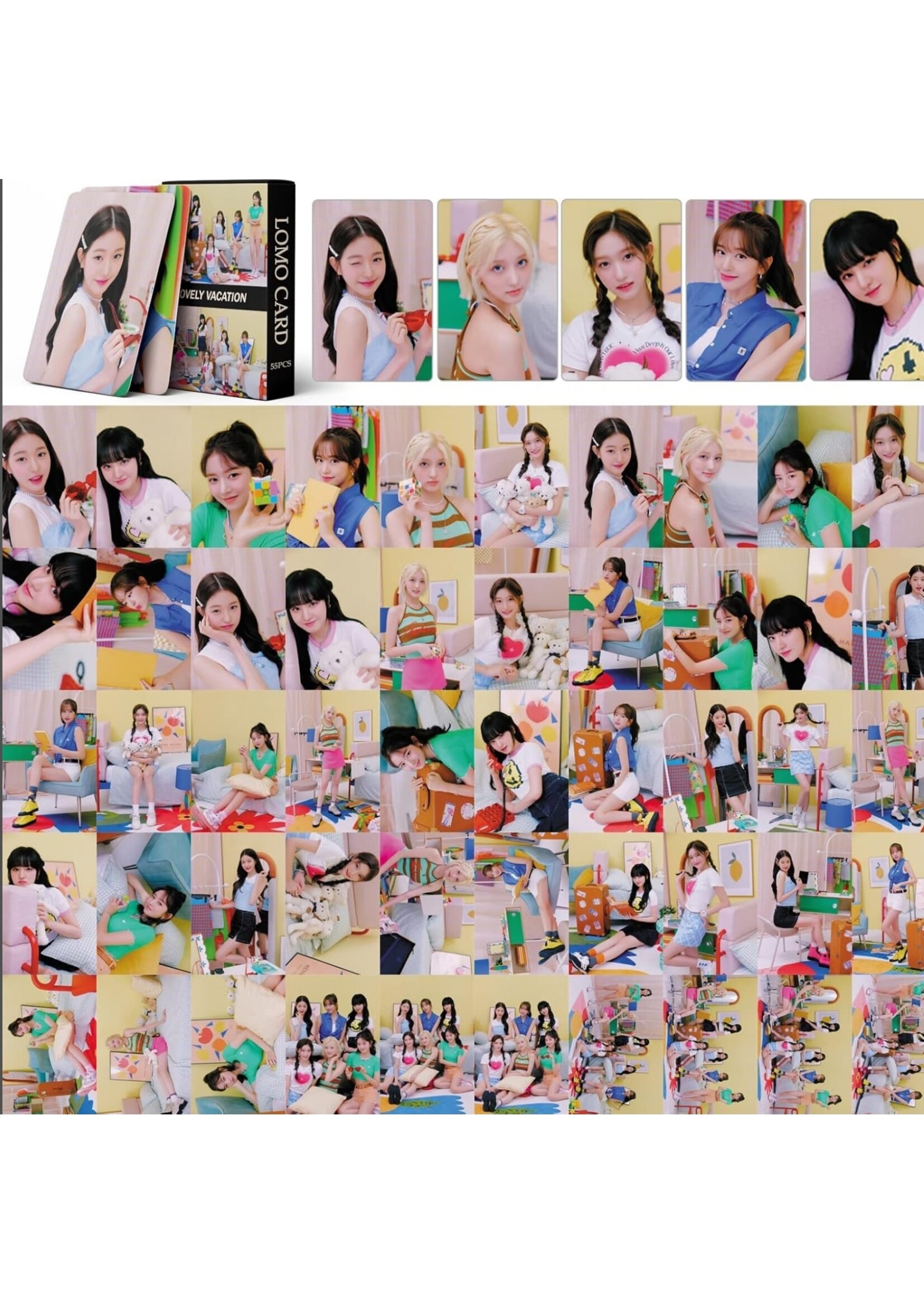 55 Piece Photocard Yuto Kpop IVE Lomo Card Album Lovely Vacation