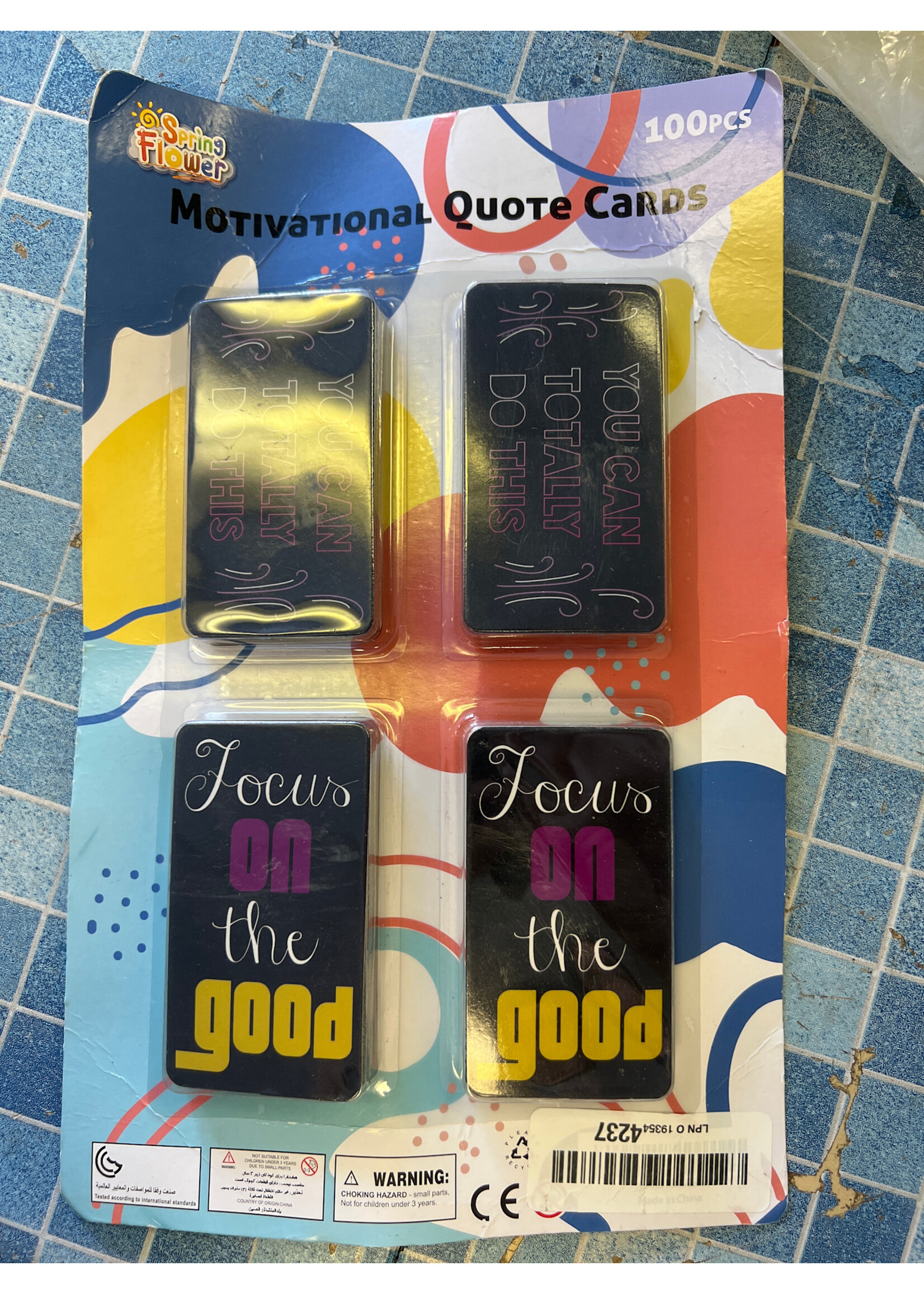 Package damage- Spring Flower Motivational Quote Cards 100pc