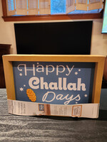 *Corners Imperfect 9x6 Huntington Home Happy Challah Days/Friends & Family Gather Here Hanukkah Reversible Box Sign