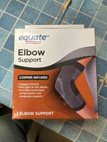 Open Box - Equate Elbow Support copper infused 1pc