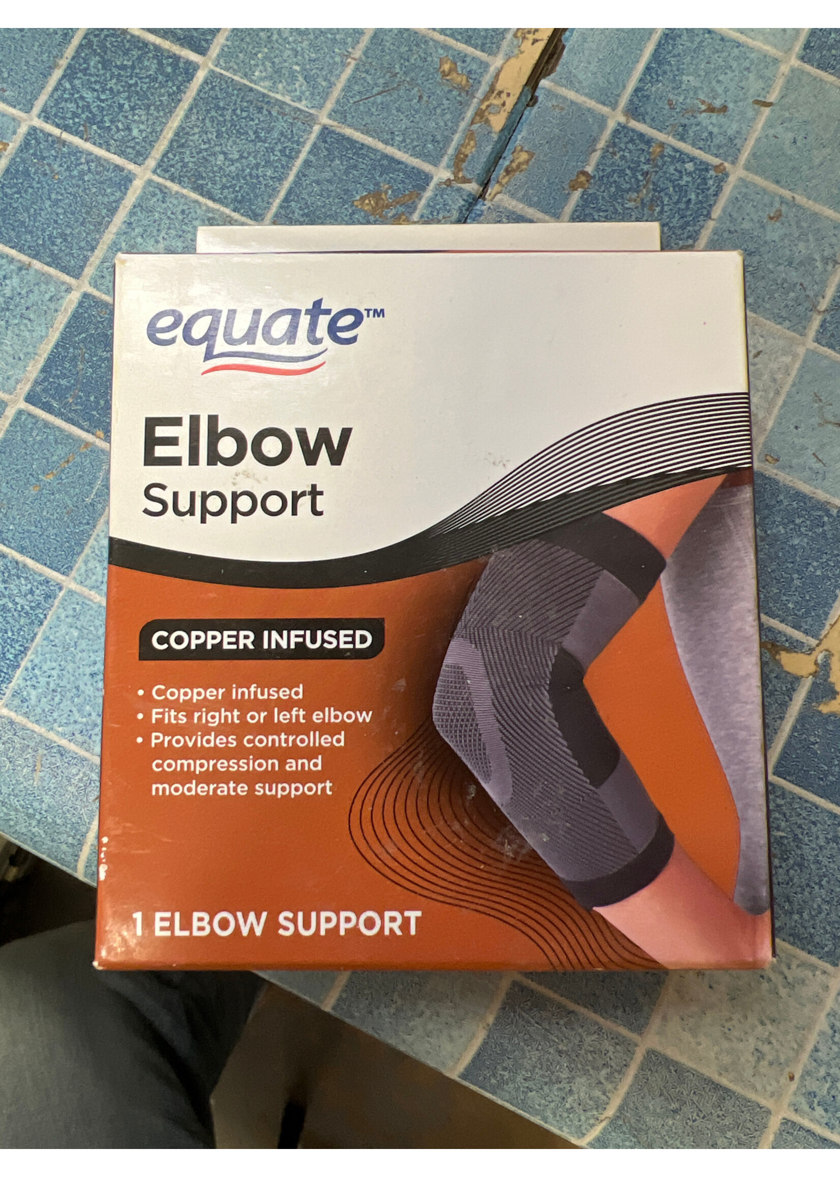 Open Box - Equate Elbow Support copper infused 1pc