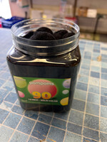 Open container- Eppingwin ~80ct solid black 1.5” pompoms