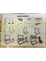 Open box - new- Mikicharm Elevated Dog Bowls for large breeds brown plastic/black metal