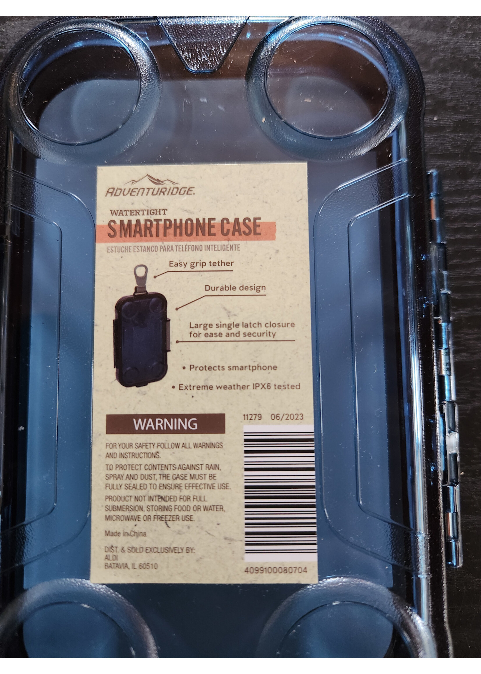 Adventuridge WaterTight 6" Smartphone Case Compatible Extreme Weather IPX6 Blue Tint
