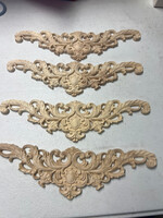 SYOSI Wood Appliques Onlays 4pc straight 30cm long 8.6 cm tall Decorative Wood Applique DIY Wood Onlays for Bed Door Cabinet Wardrobe Furniture Decoration