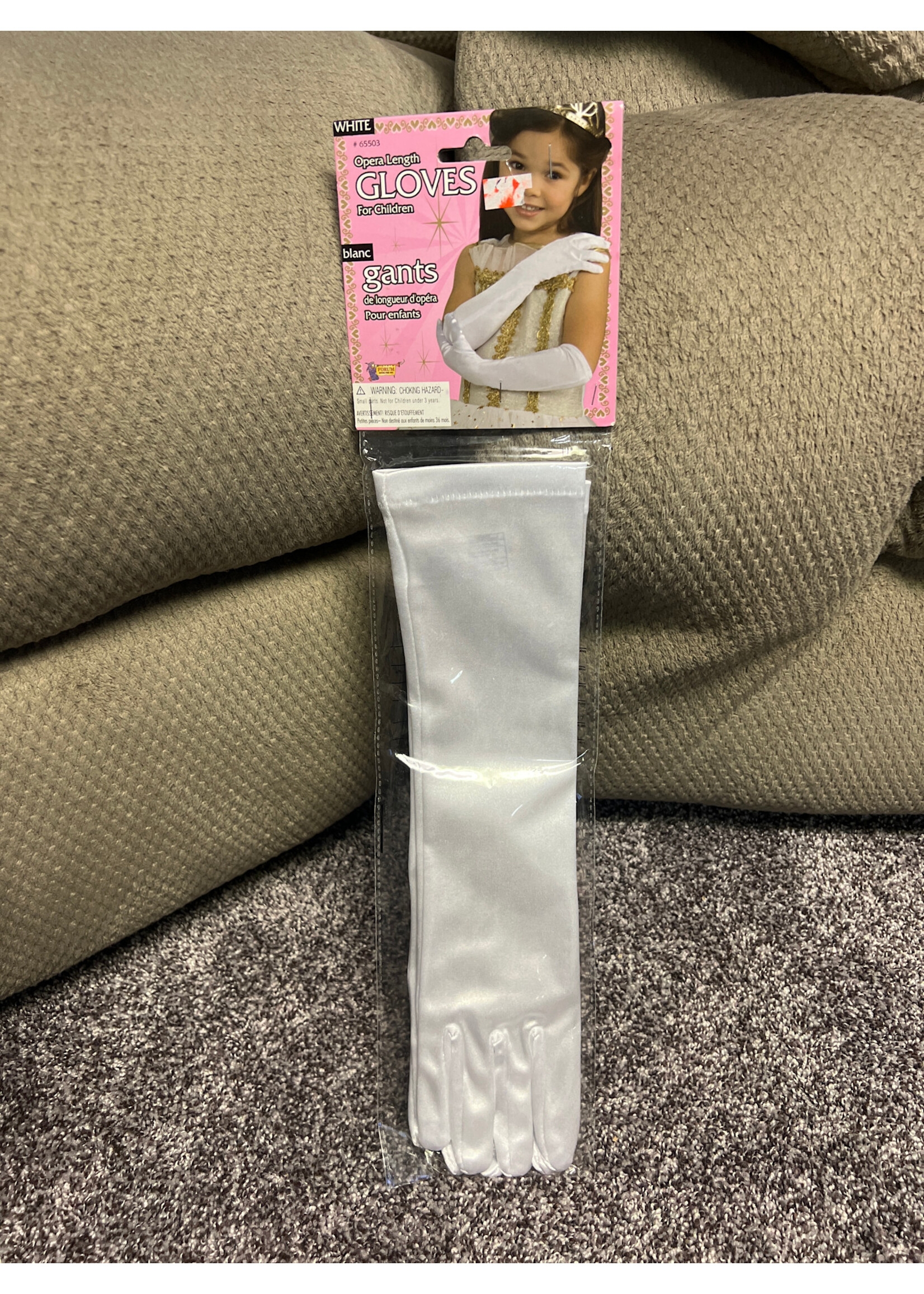 Forum Novelties Opera Length White Gloves for Children