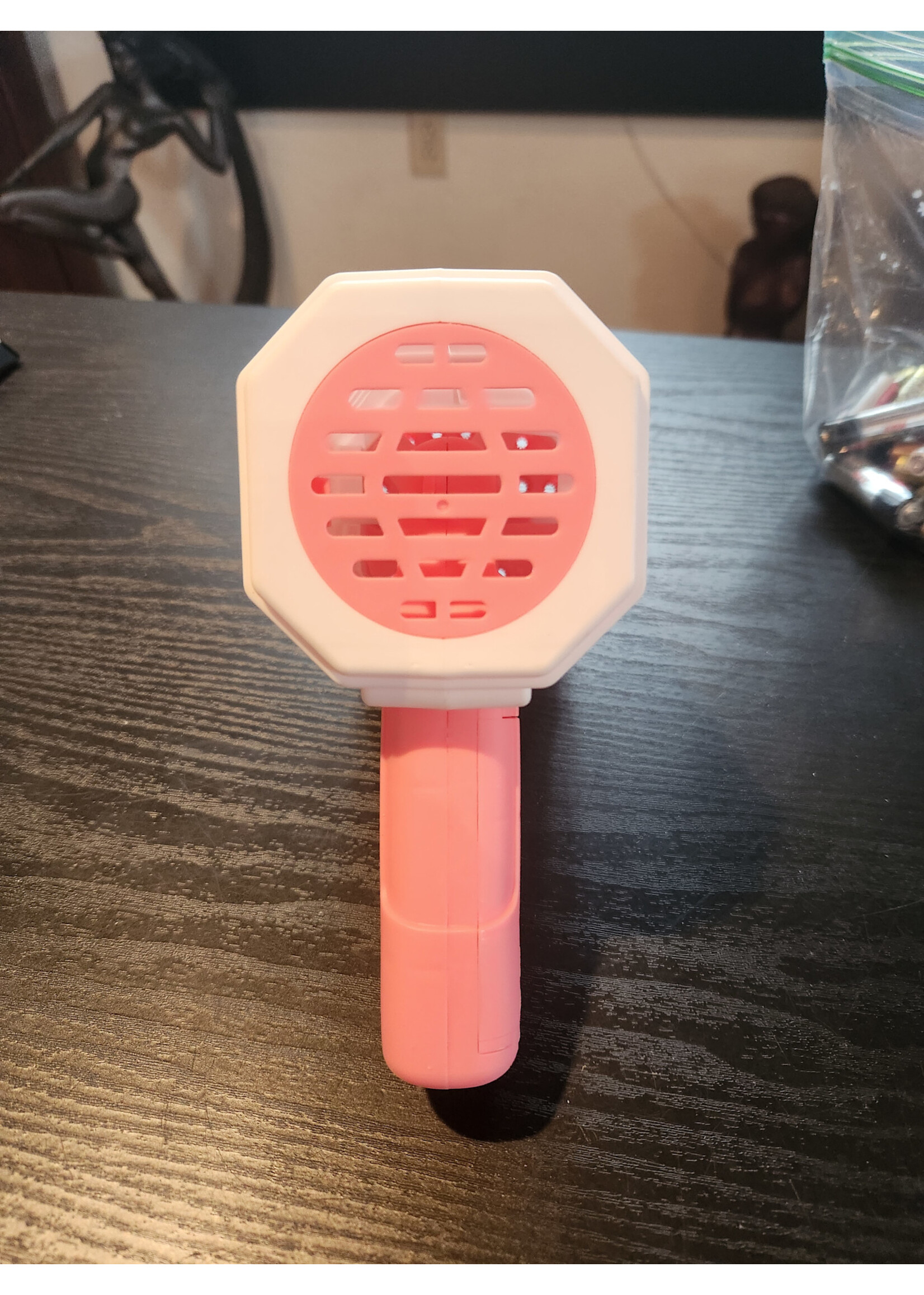 Pink/White 40 Hole Bubble Blaster Gun w/ Light