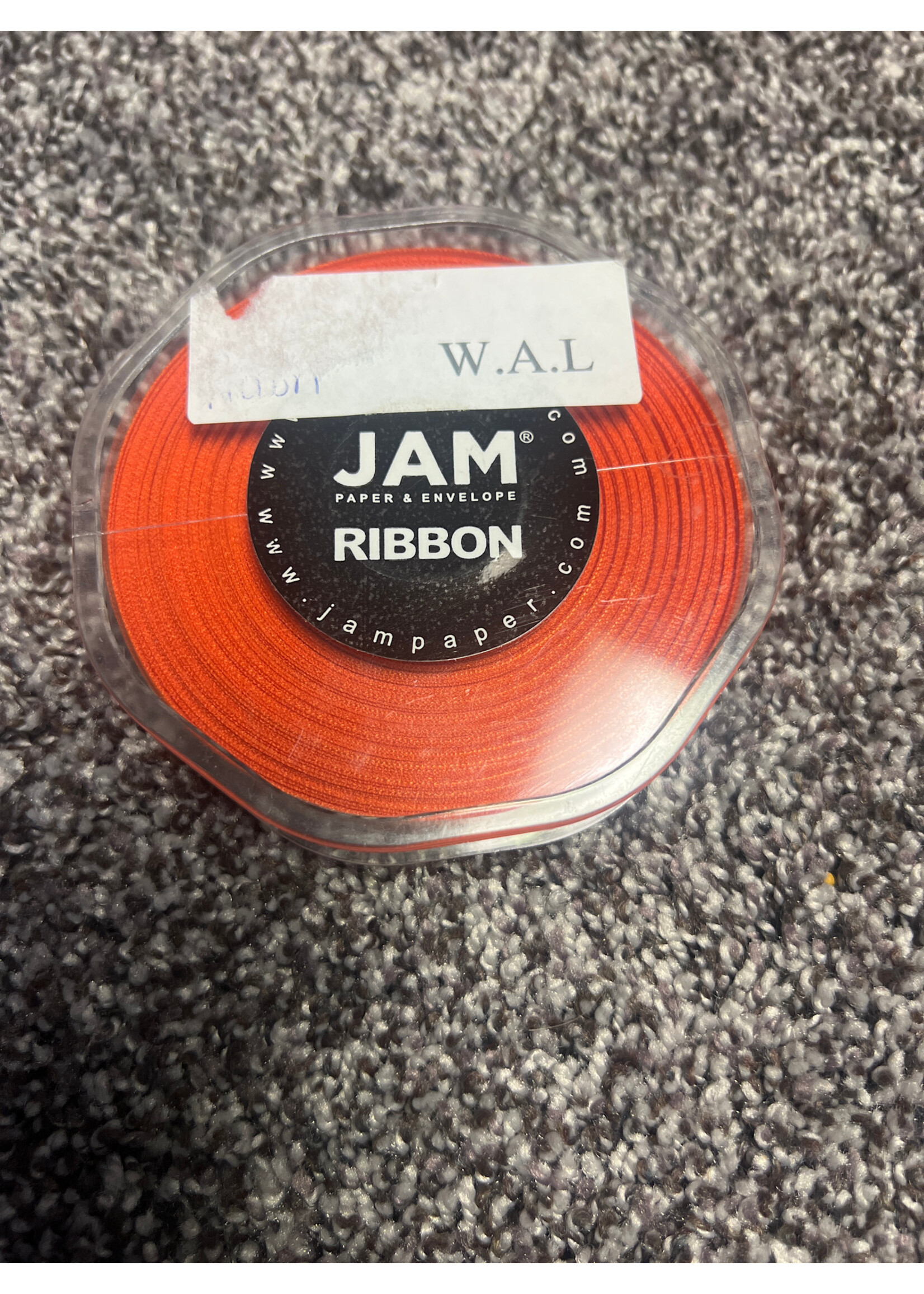 JAM paper and envelope Orange Ribbon double-faced satin 3/8” by 25yd