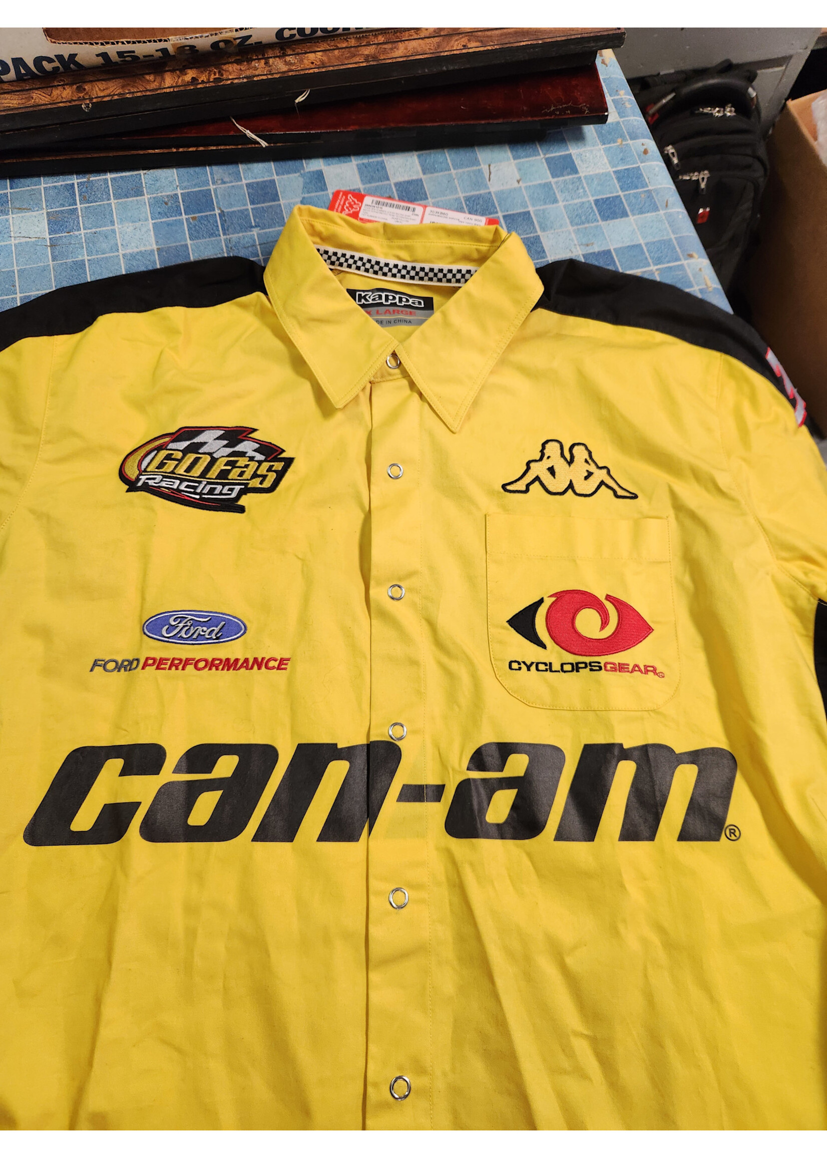 Kappa Mens XL  Ford Can-am Go FAs Racing  Snap Button Up #32