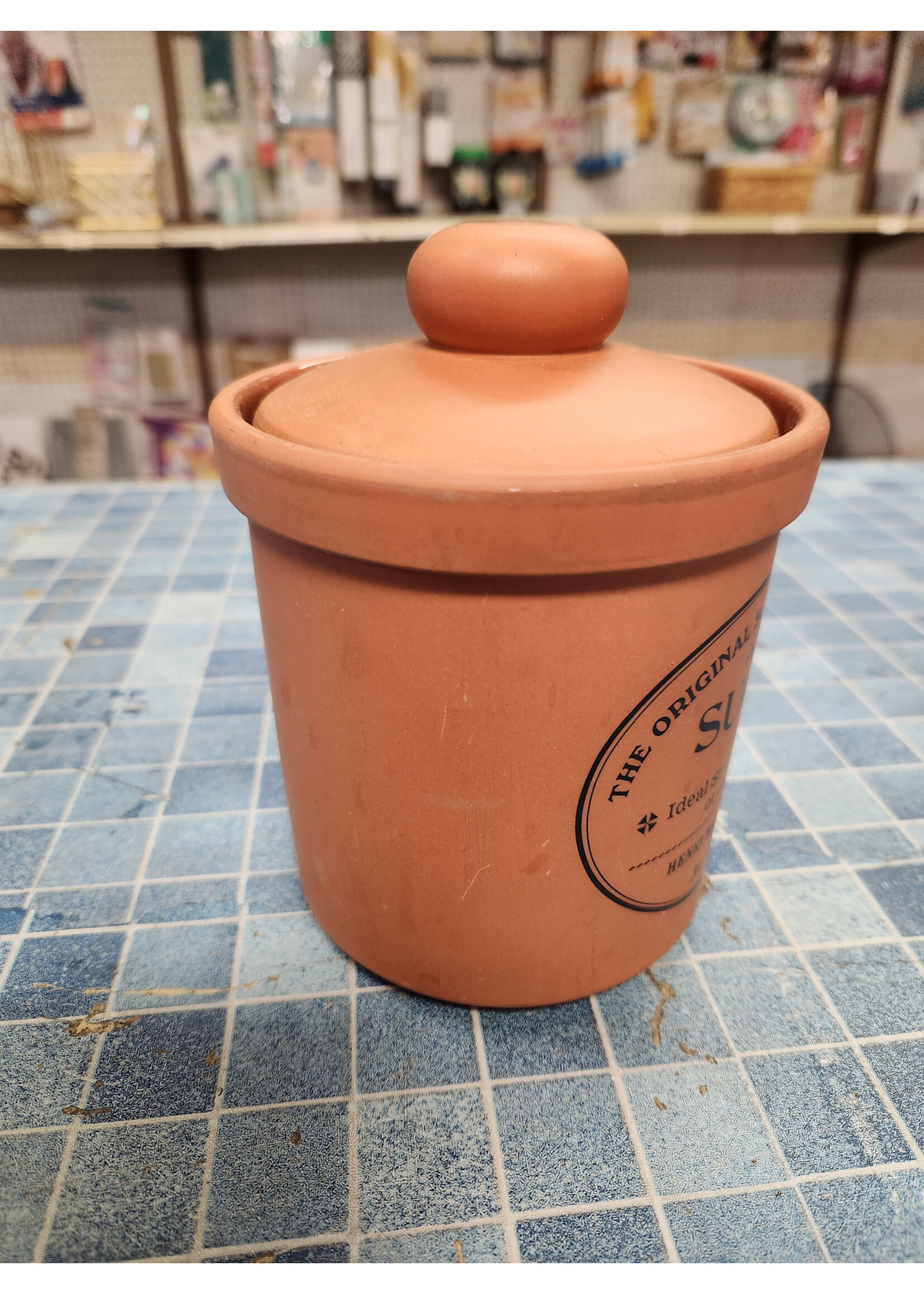 *Chip Inside Lid The Original Suffolk Sugar Mid Century Canister by Henry Watson Pottery