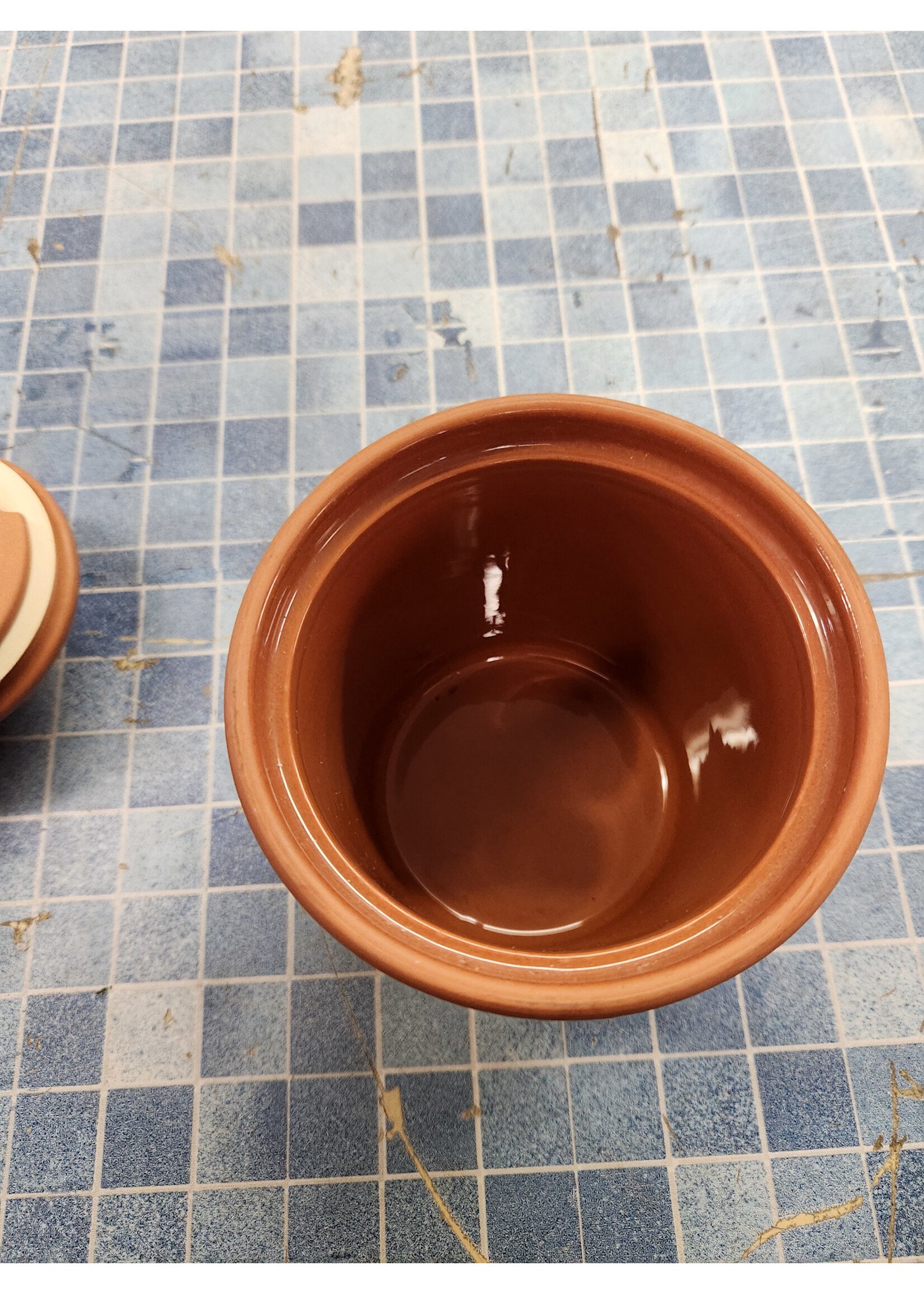 *Chip Inside Lid The Original Suffolk Sugar Mid Century Canister by Henry Watson Pottery