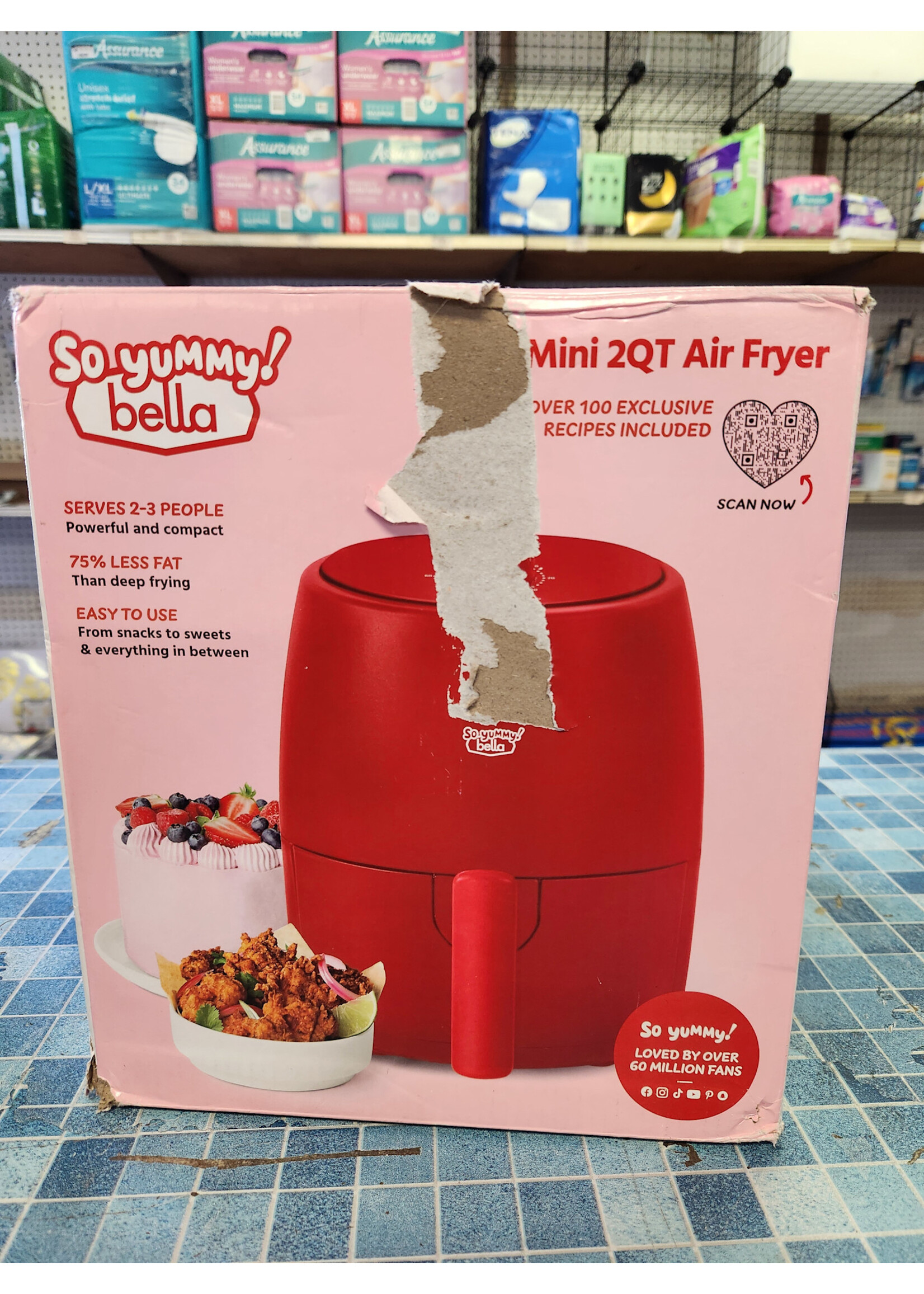 So Yummy by bella 2.0qt Air Fryer Red