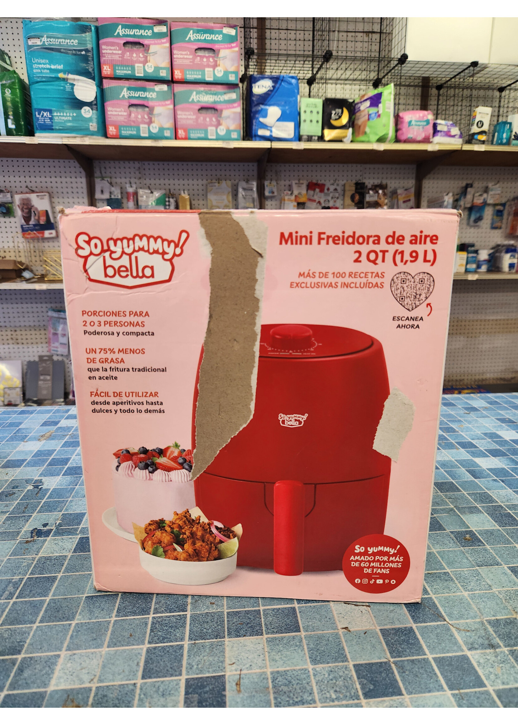 So Yummy by bella 2.0qt Air Fryer Red