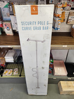 Stander Security Pole and Curve Grab Bar - Iceberg White